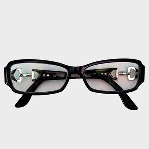 Gucci GG3084 D28 Eyeglasses Women Black Full Rim Frames Only Designer Rhinestone